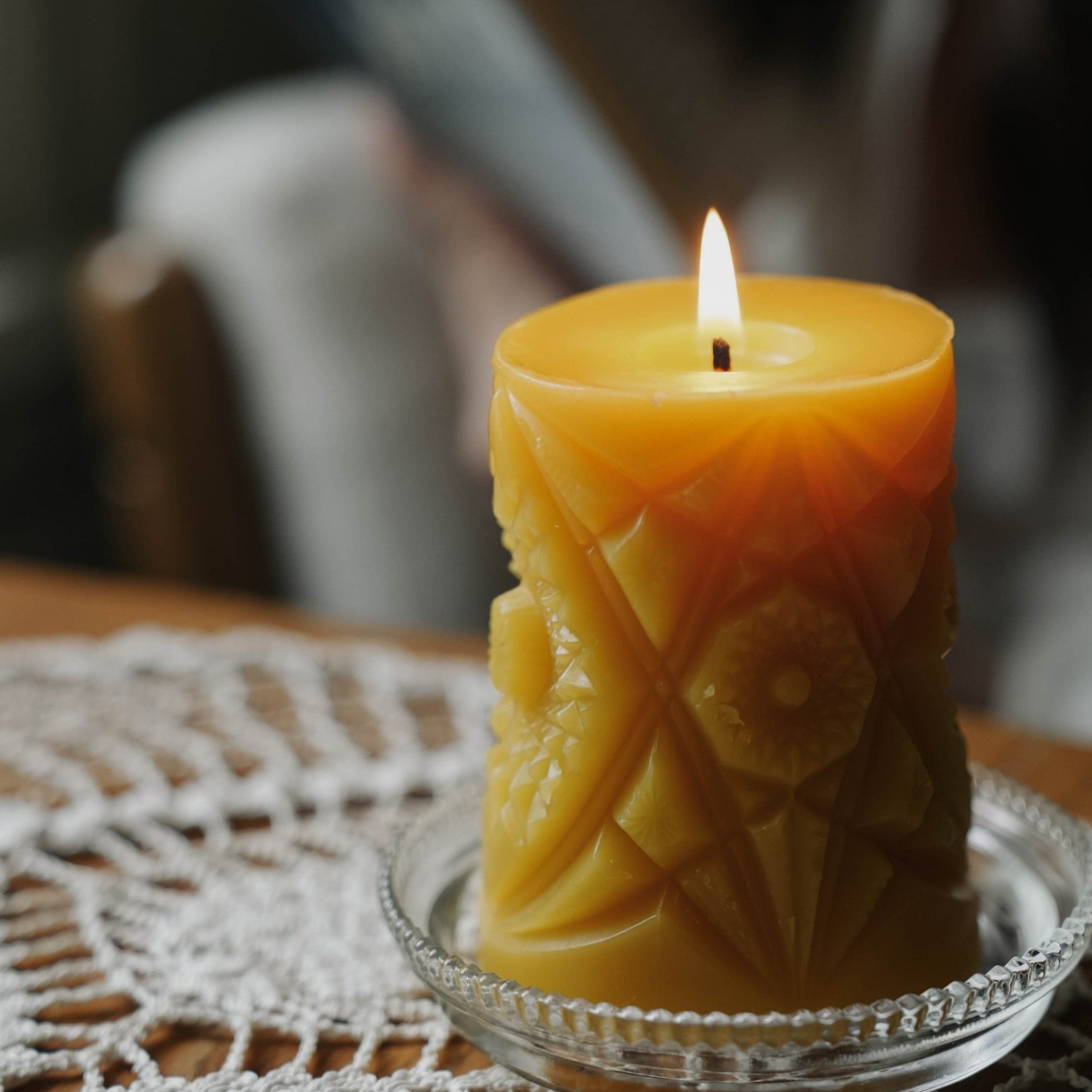 Kaleidoscope Beeswax Candle – Pure, Locally Sourced & Mesmerizing